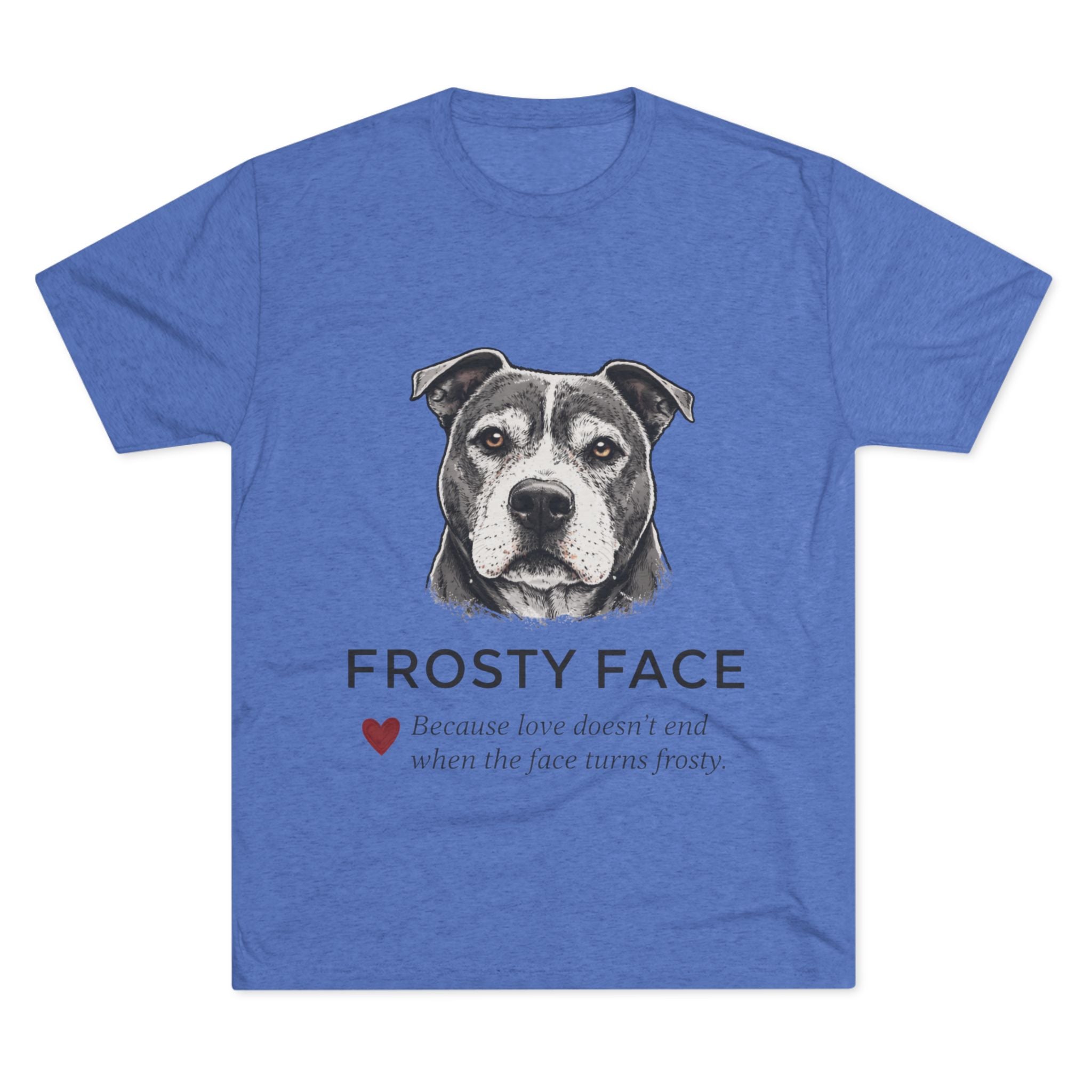 Senior Dog Lover Tee — "Loving My Senior Dogs" Frosty Face Crew