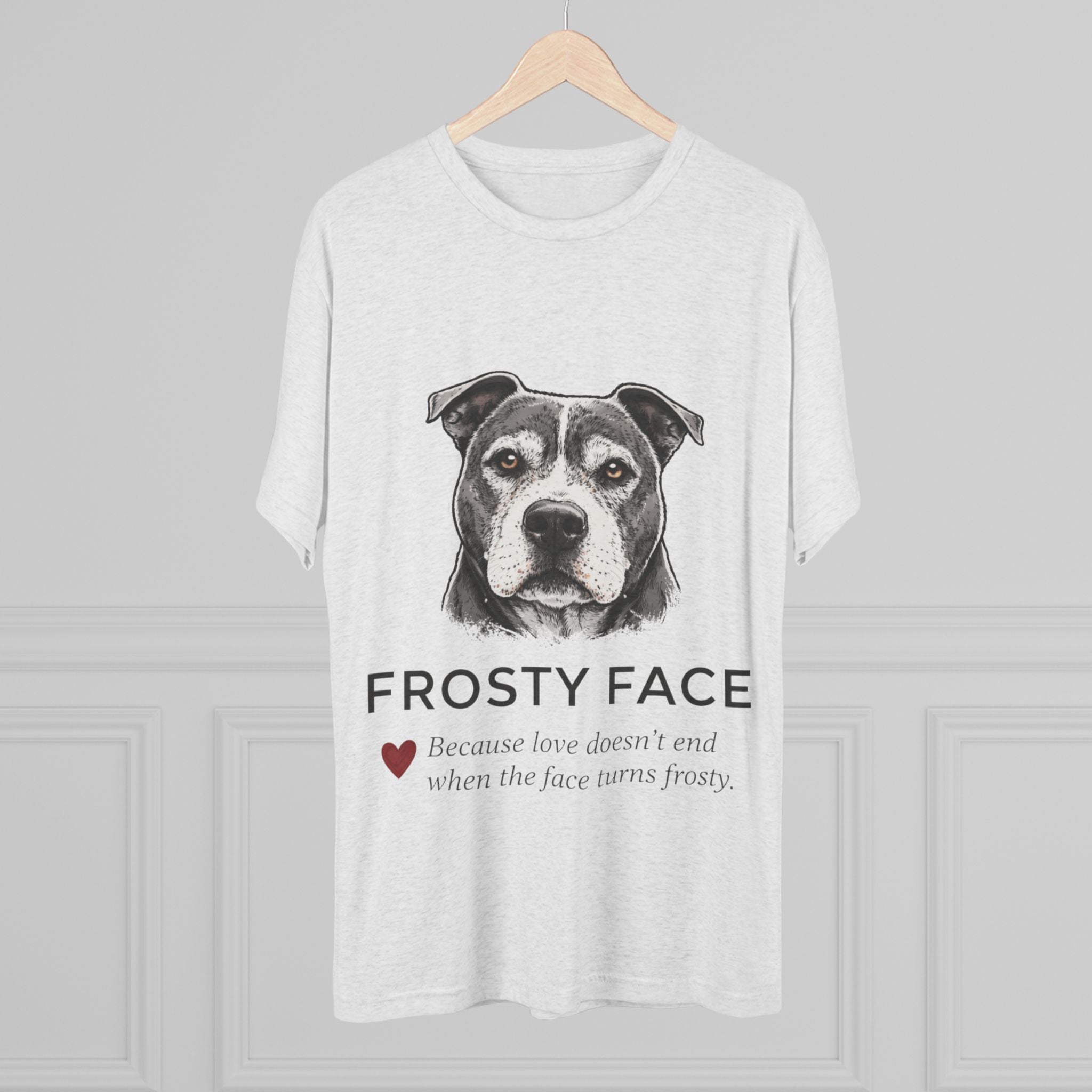 Senior Dog Lover Tee — "Loving My Senior Dogs" Frosty Face Crew