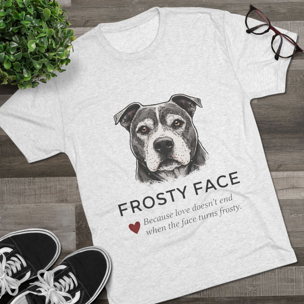 Senior Dog Lover Tee — "Loving My Senior Dogs" Frosty Face Crew
