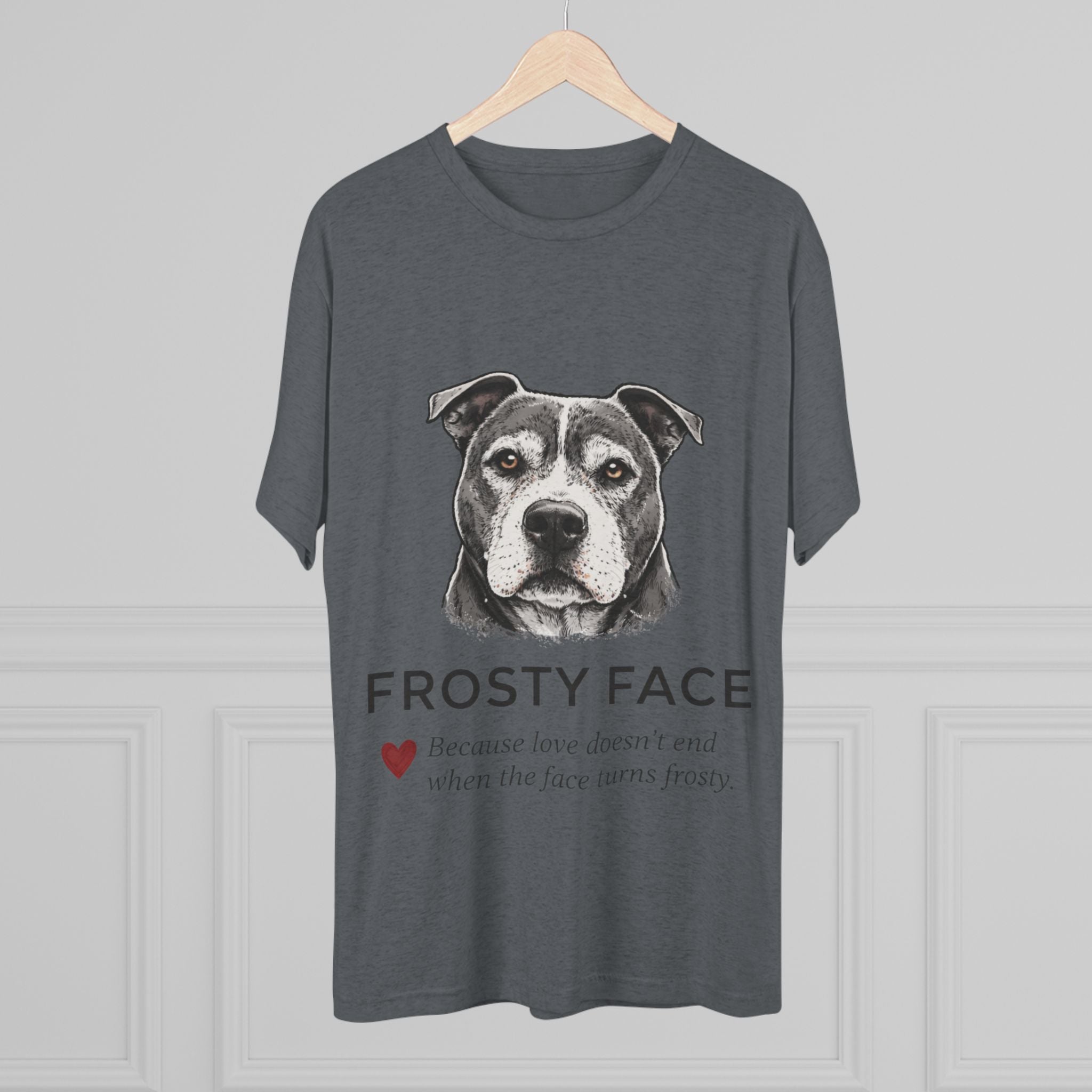 Senior Dog Lover Tee — "Loving My Senior Dogs" Frosty Face Crew